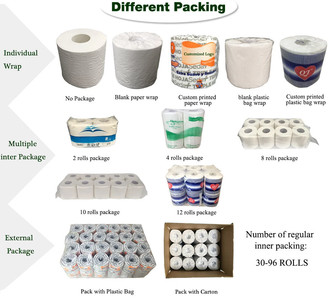 Paper Towel Supplier Green Environmental Protection Bamboo Pulp Toilet Paper Roll