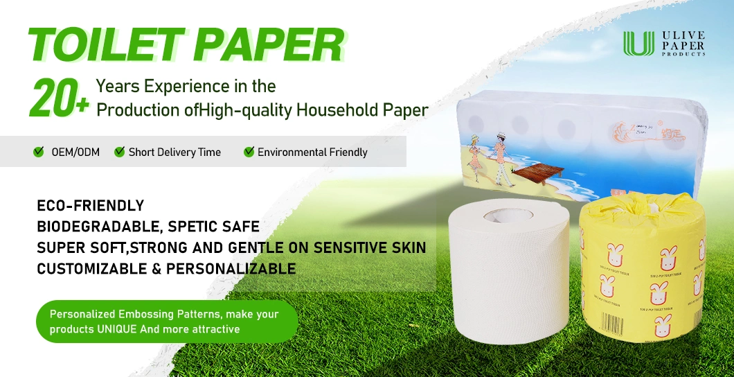 Paper Towel Supplier Green Environmental Protection Bamboo Pulp Toilet Paper Roll